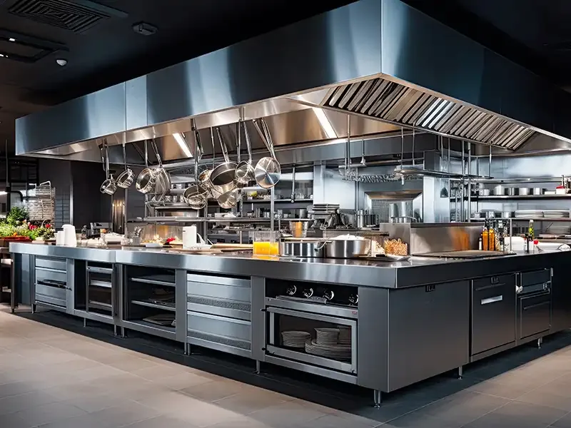 modern commercial kitchen