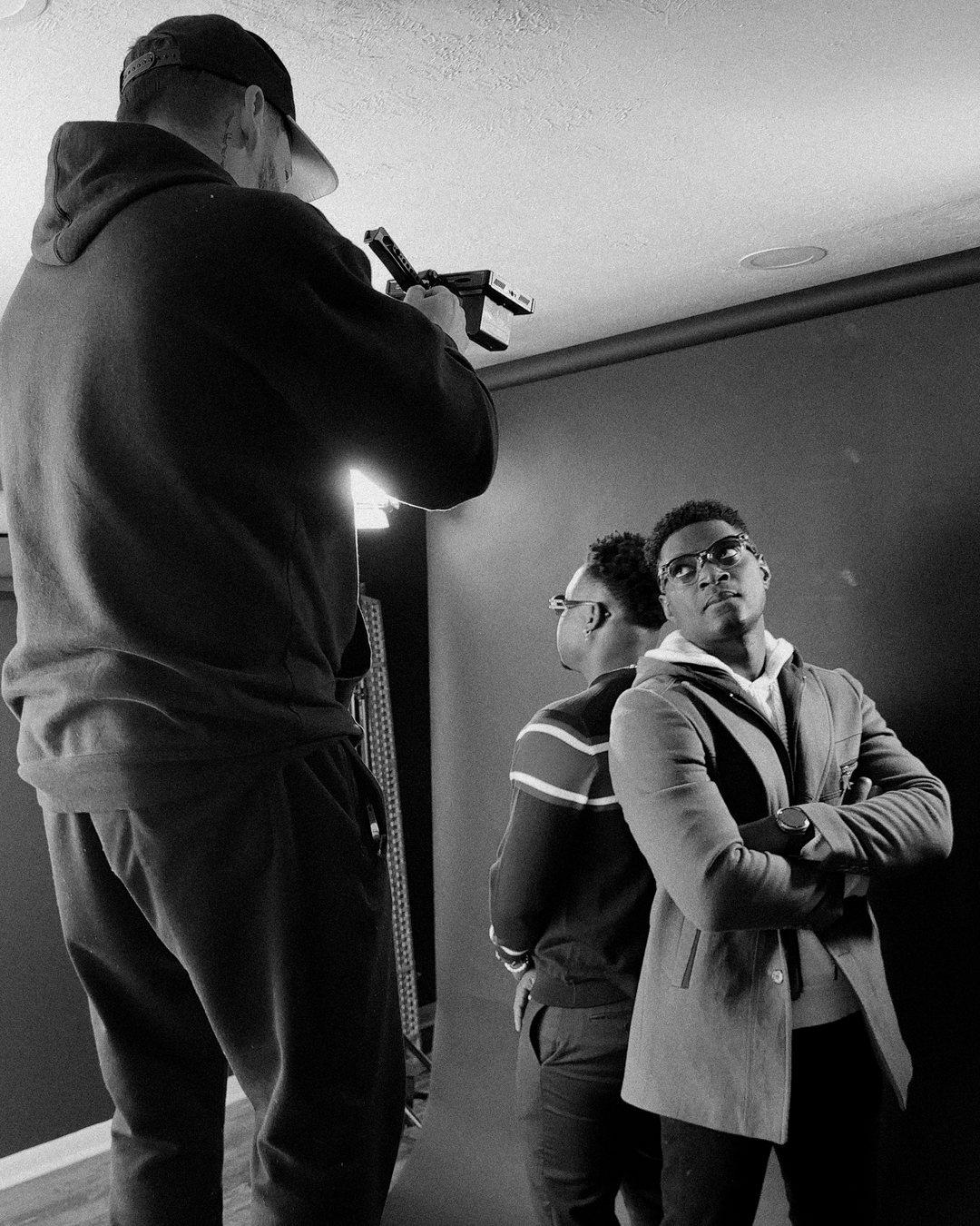 Logan Chapman directing a shoot