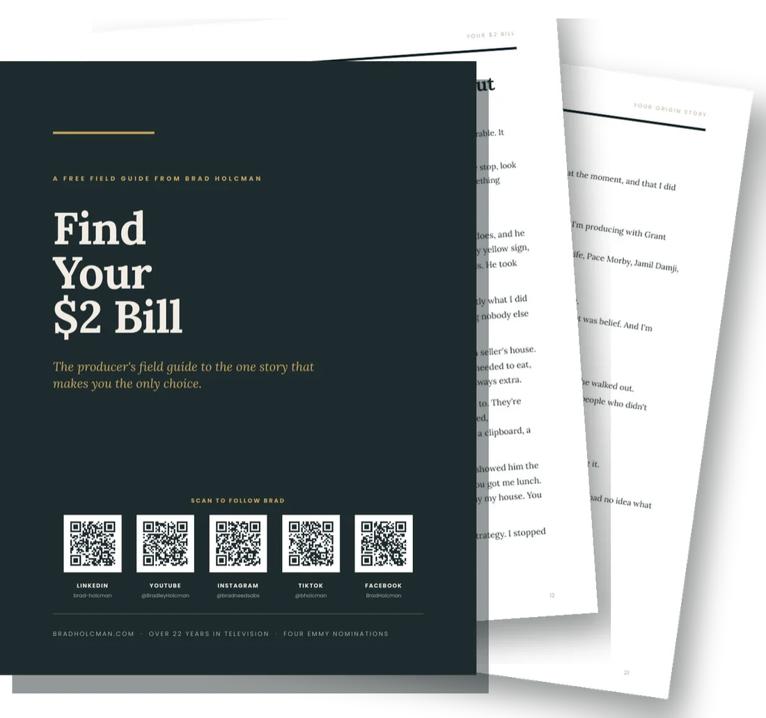 The Find Your $2 Bill field guide: the cover and two inside pages