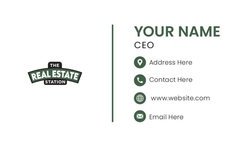 The Real Estate Station brand kit — designed by Message Masters