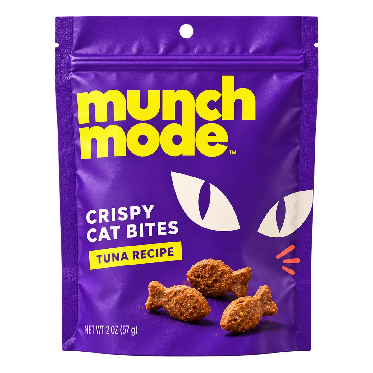 Custom printed pet treat packaging with original brand artwork