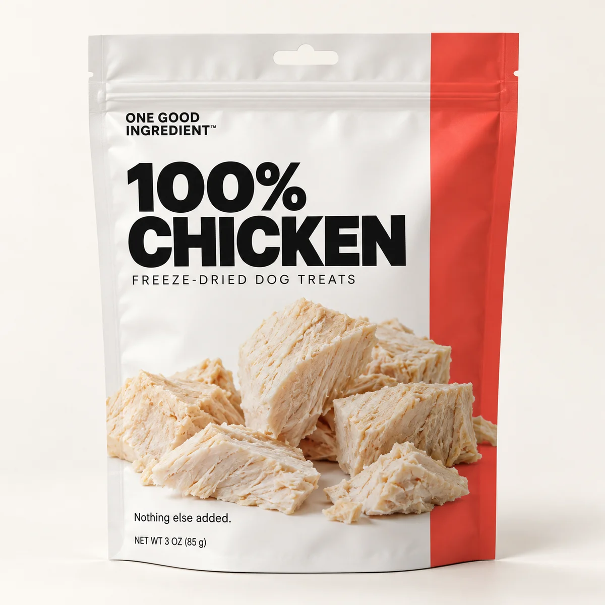 Custom printed pet treat packaging with original brand artwork