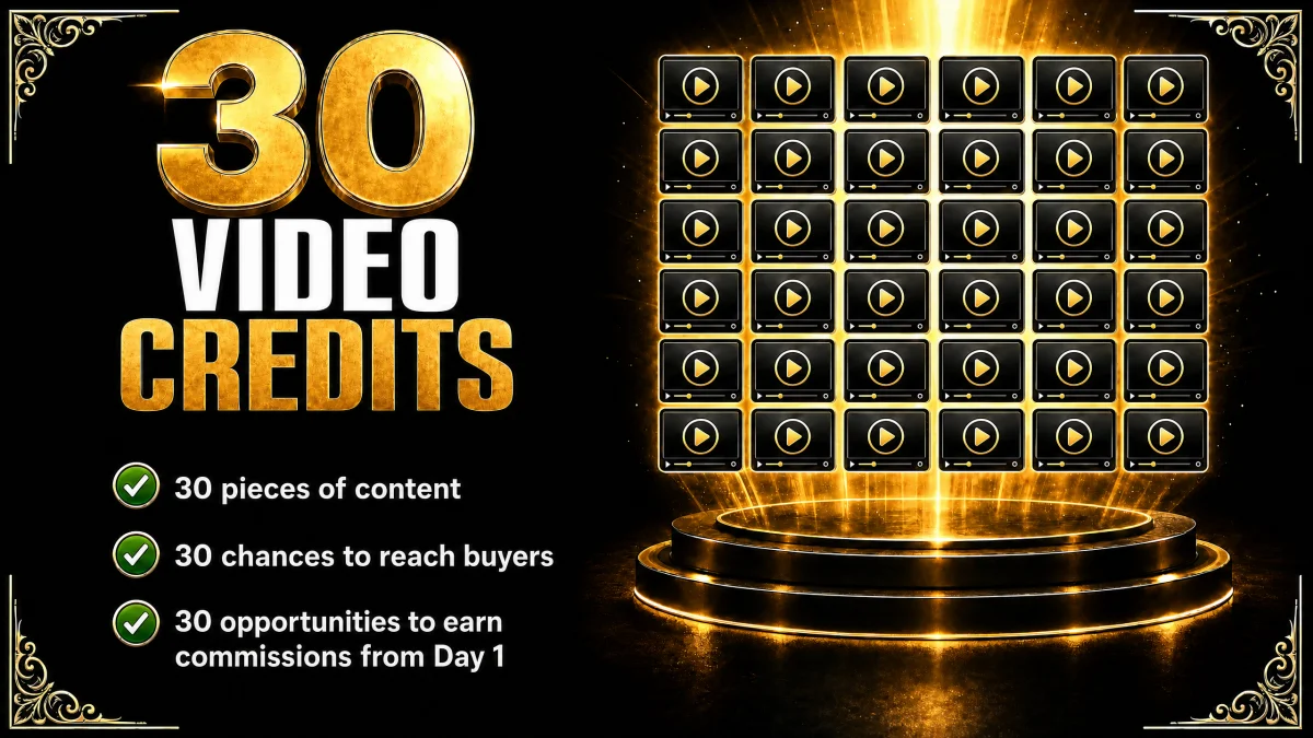 Thirty included finished ready-to-post video credits