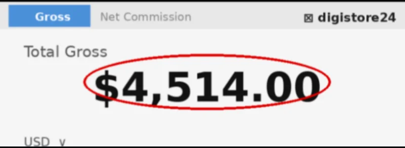 Henry Digistore dashboard showing $4,514