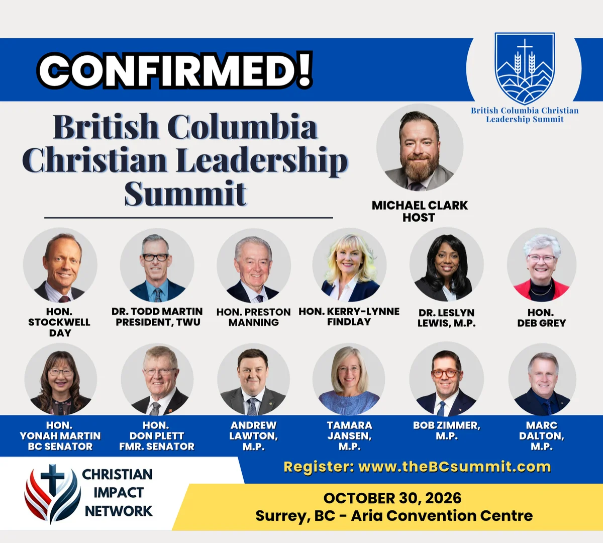 Original British Columbia Christian Leadership Summit poster