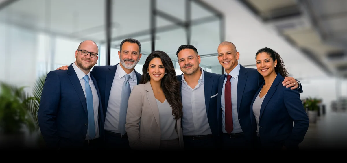 Equipo de asesores de Fenix Protection Group en la oficina