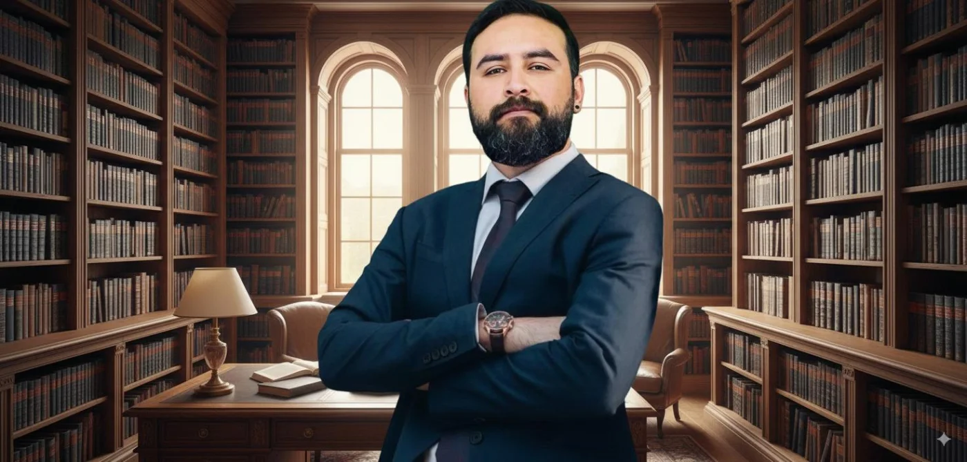 A Justice For All attorney in the firm&rsquo;s law library