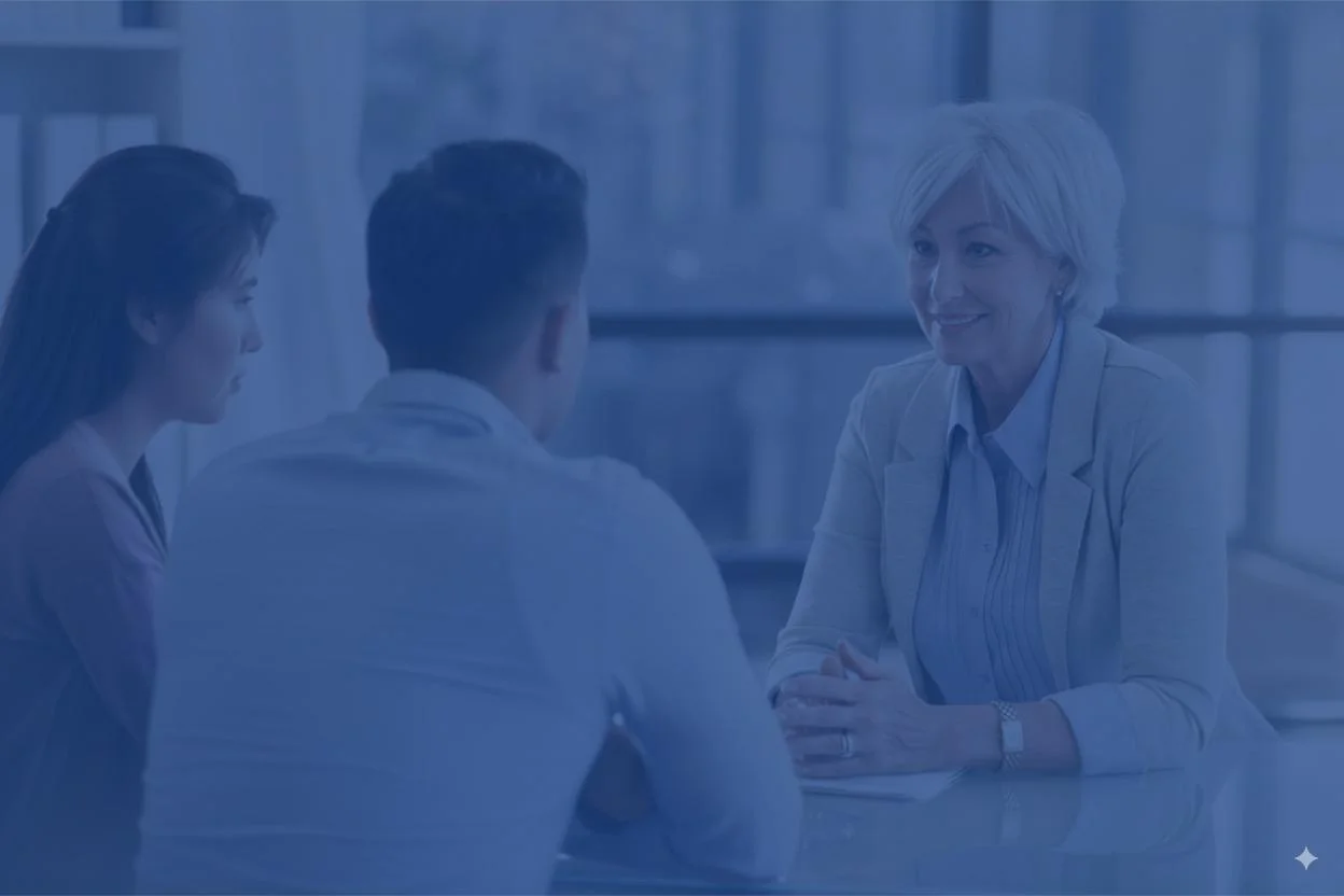 A Justice For All advocate meeting with an injured client