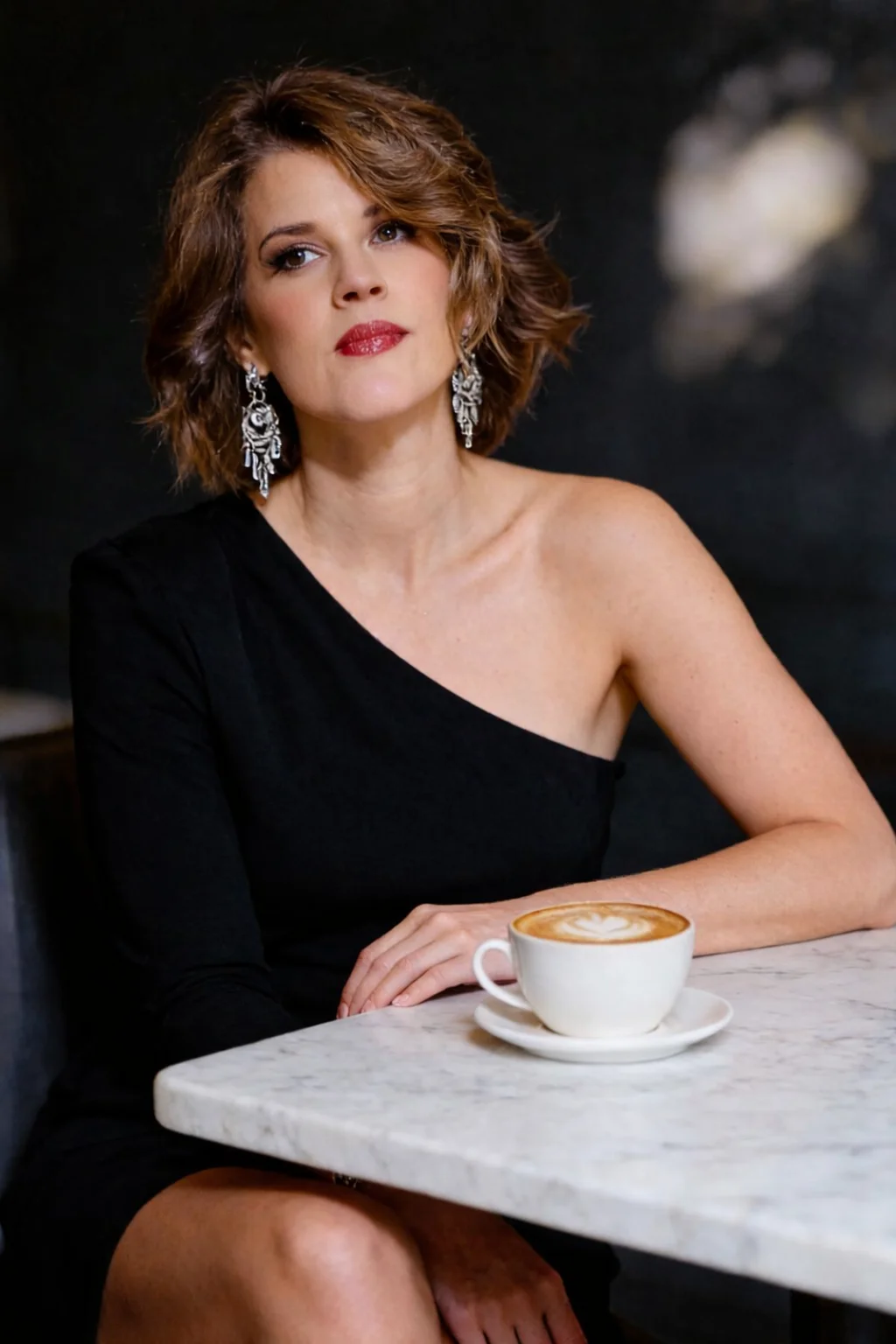 Laurel Beard with a cup of coffee