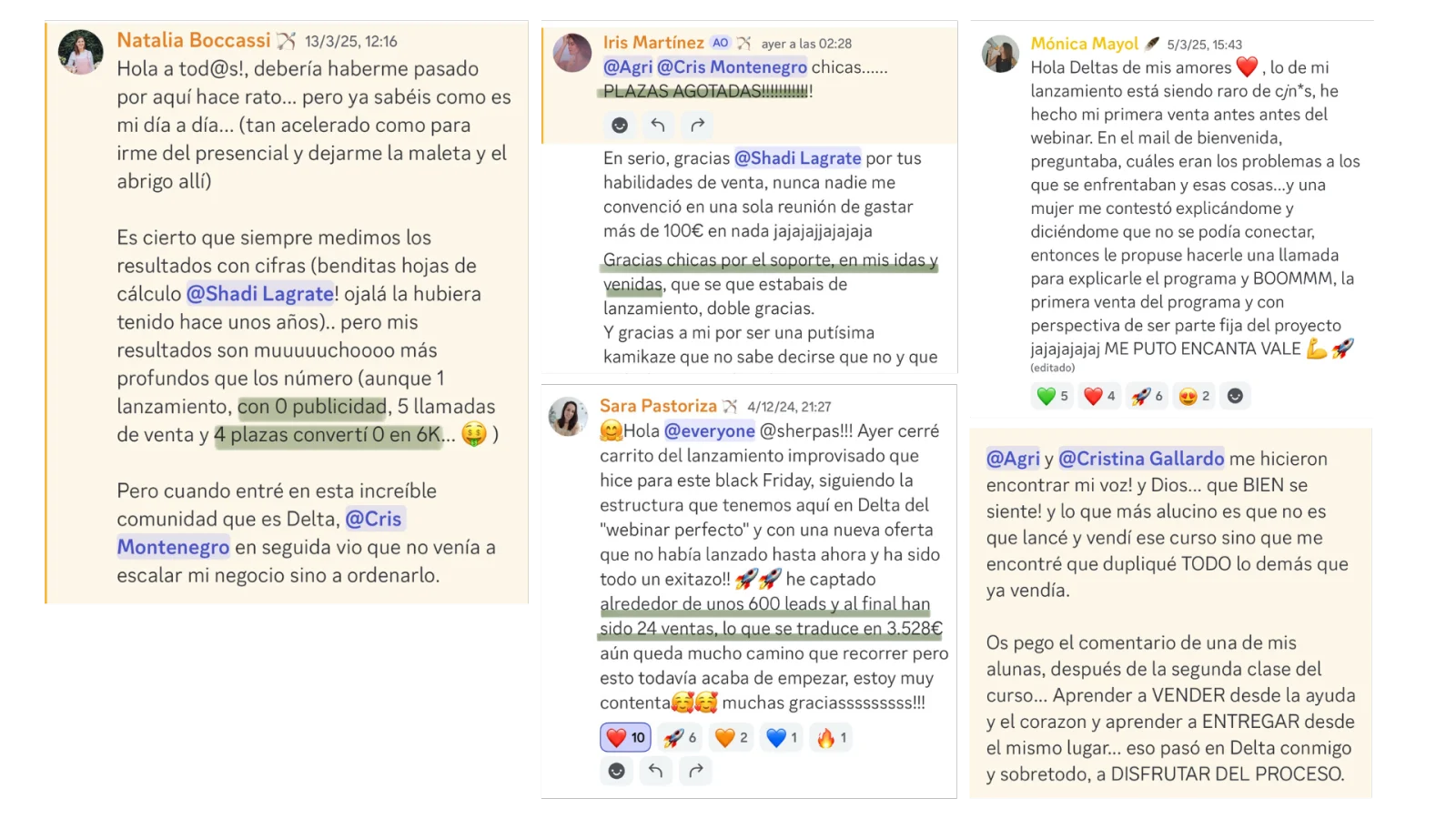 Testimonio real de la comunidad Delta