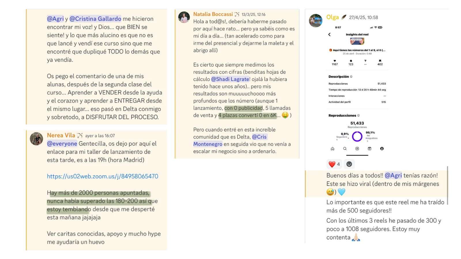 Testimonio real de la comunidad Delta
