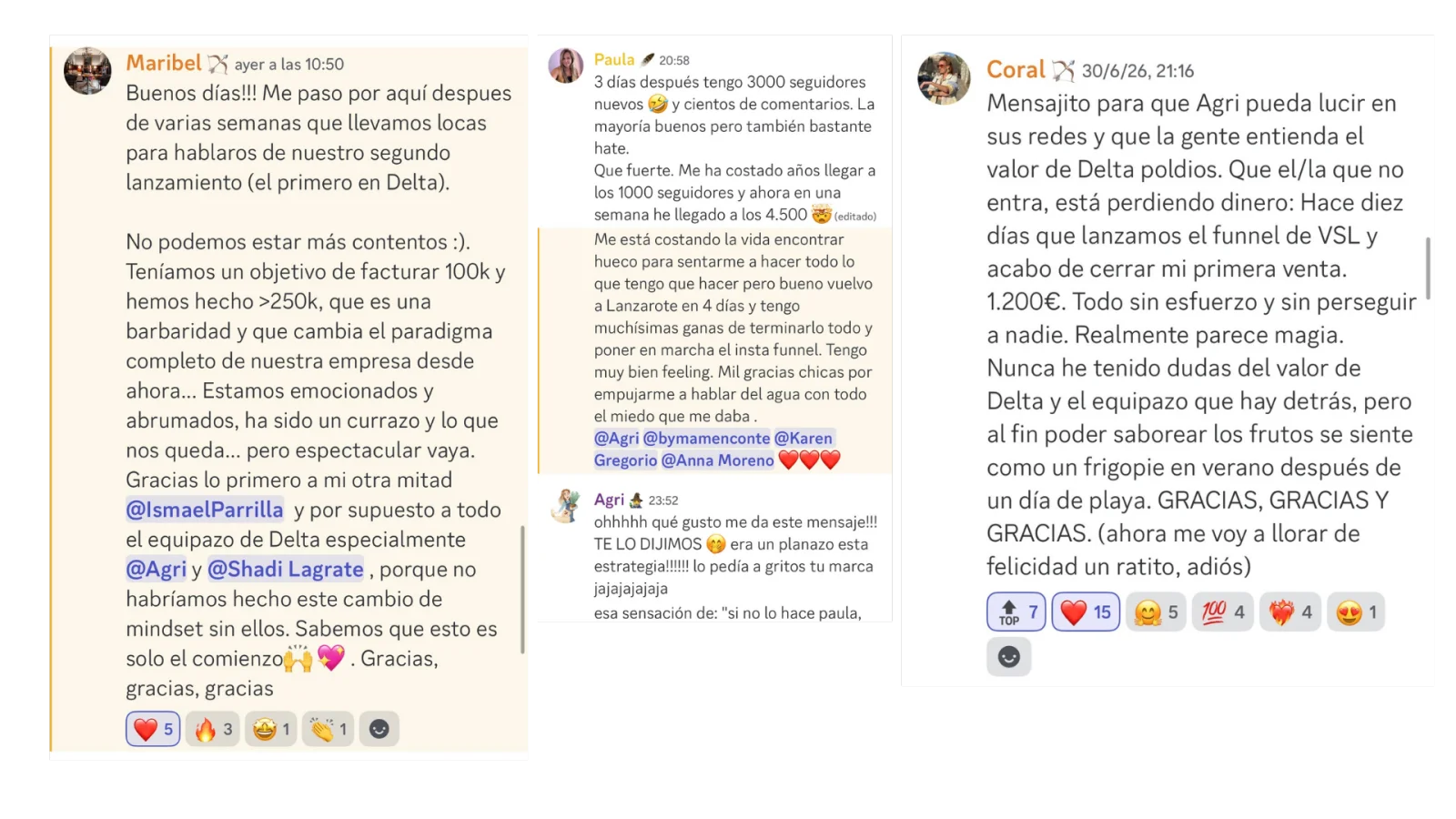 Testimonio real de la comunidad Delta