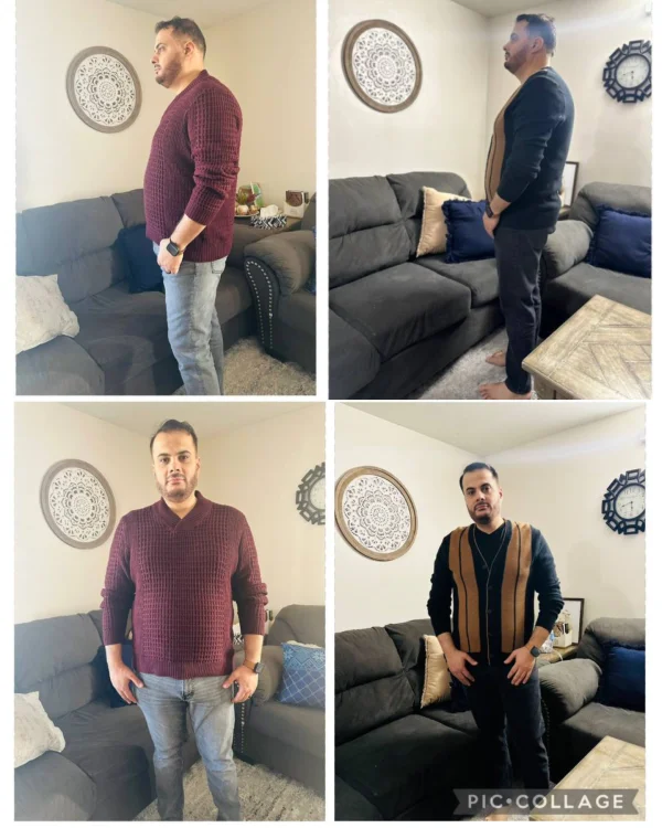 نتيجة رجل - قبل وبعد