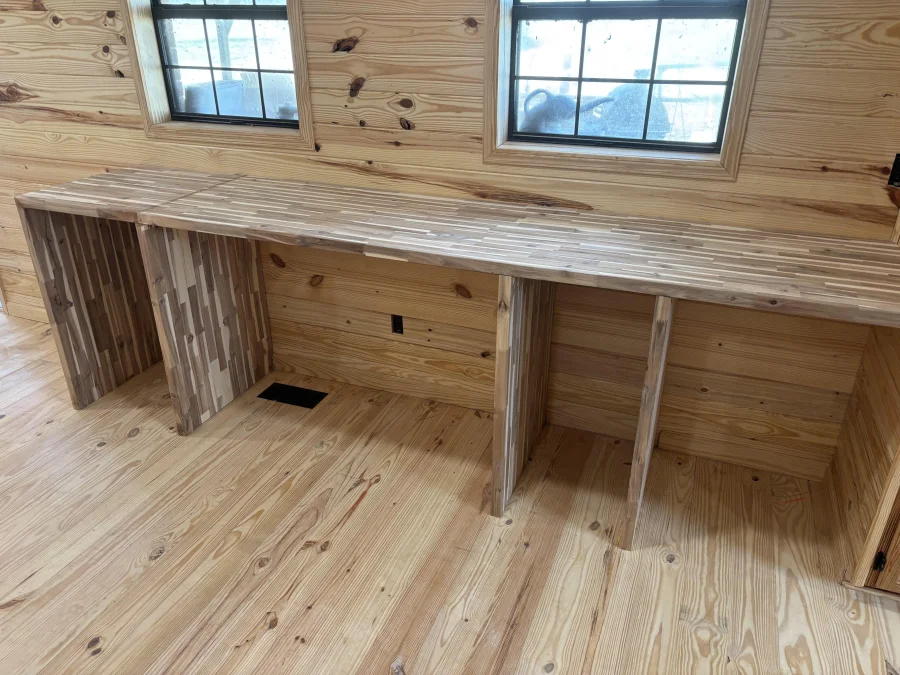 Custom built-in wood bar and cabinetry craftsmanship