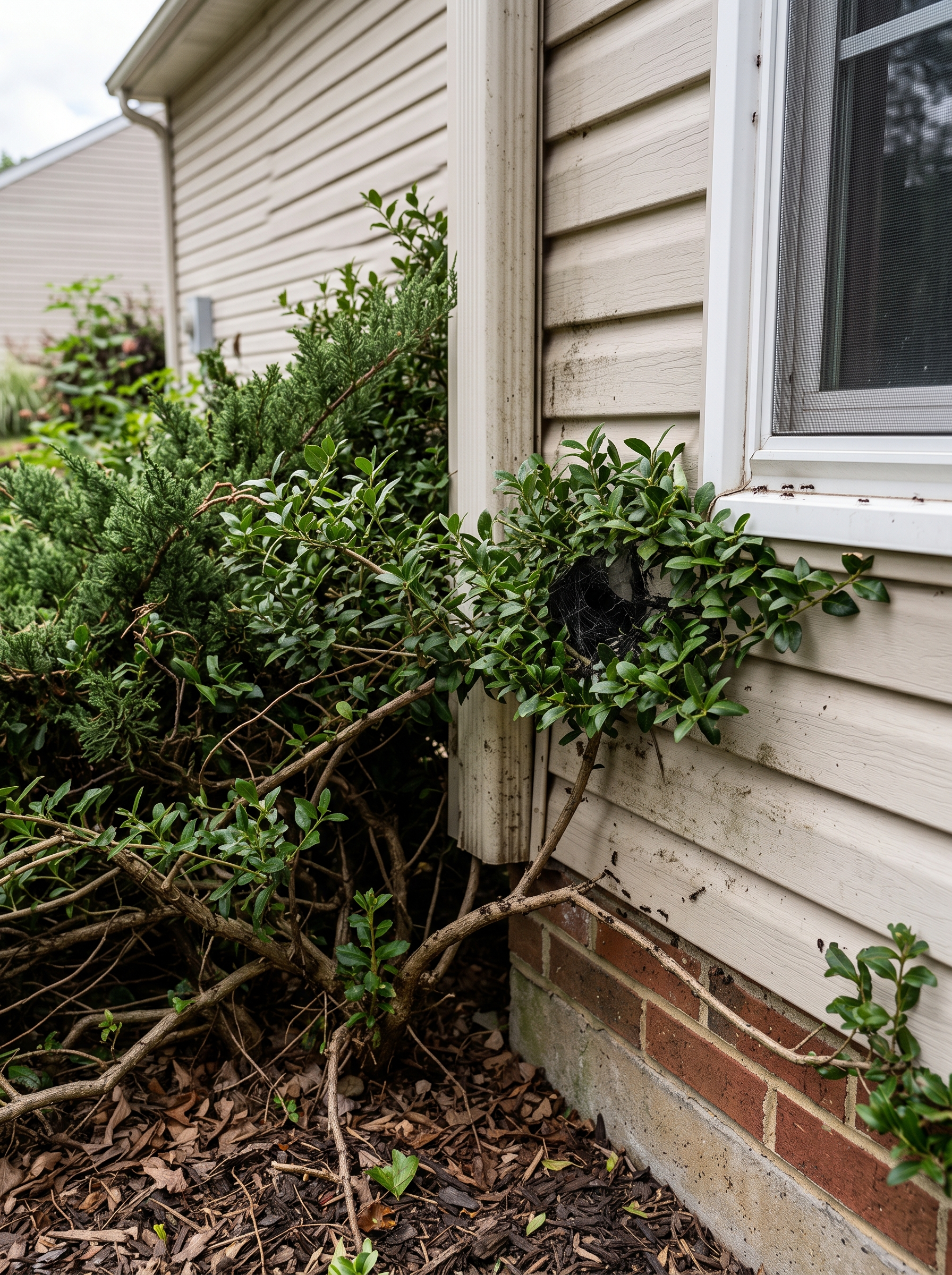 Planet Friendly technician at a home exterior