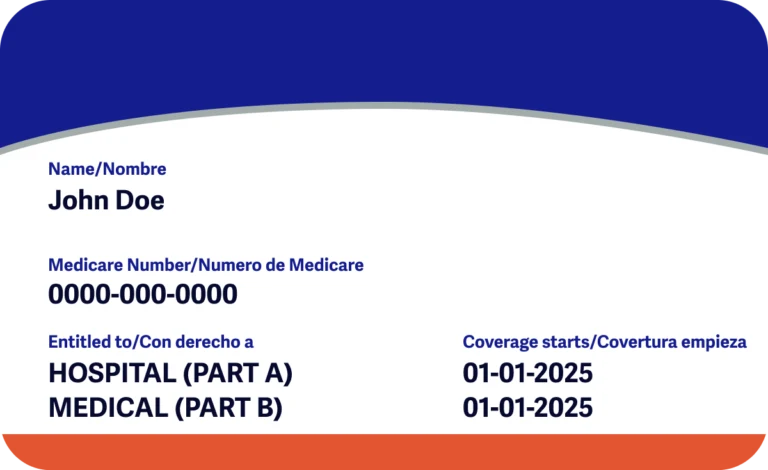 Sample Medicare card illustration