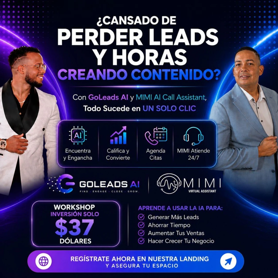 Workshop GoLeads AI + MIMI — Reserva tu lugar