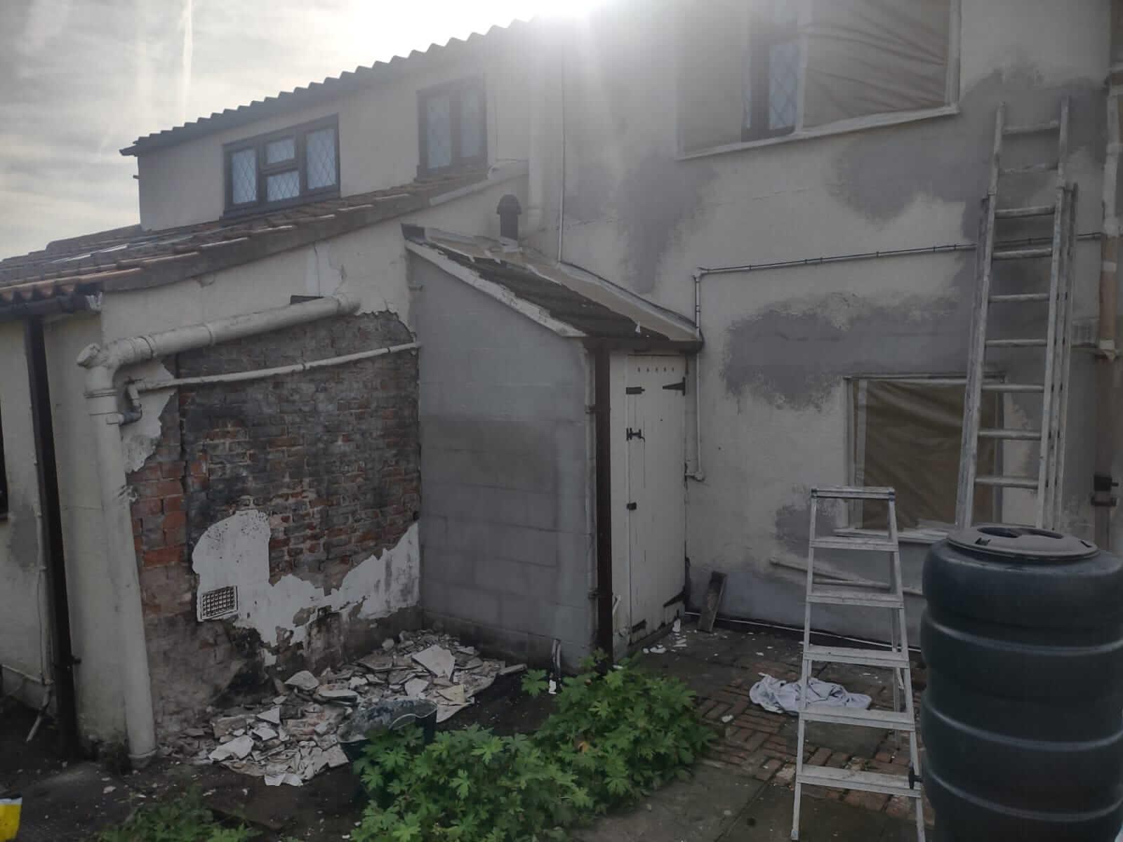 Exterior wall coatings Kettering — before and after