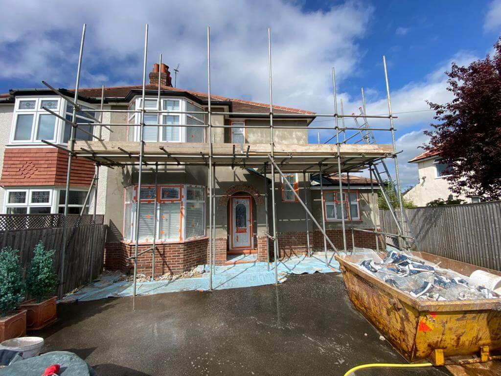 Exterior wall coatings Kettering — before and after