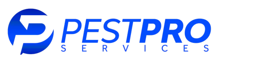 Pest Pro Services logo featuring bold blue text, representing trusted pest control in Alabama's River Region.