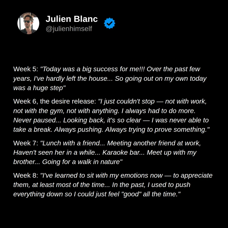 Alexander’s weeks 5–8: going out alone, learning to pause, spending time with friends and family, and allowing his emotions.