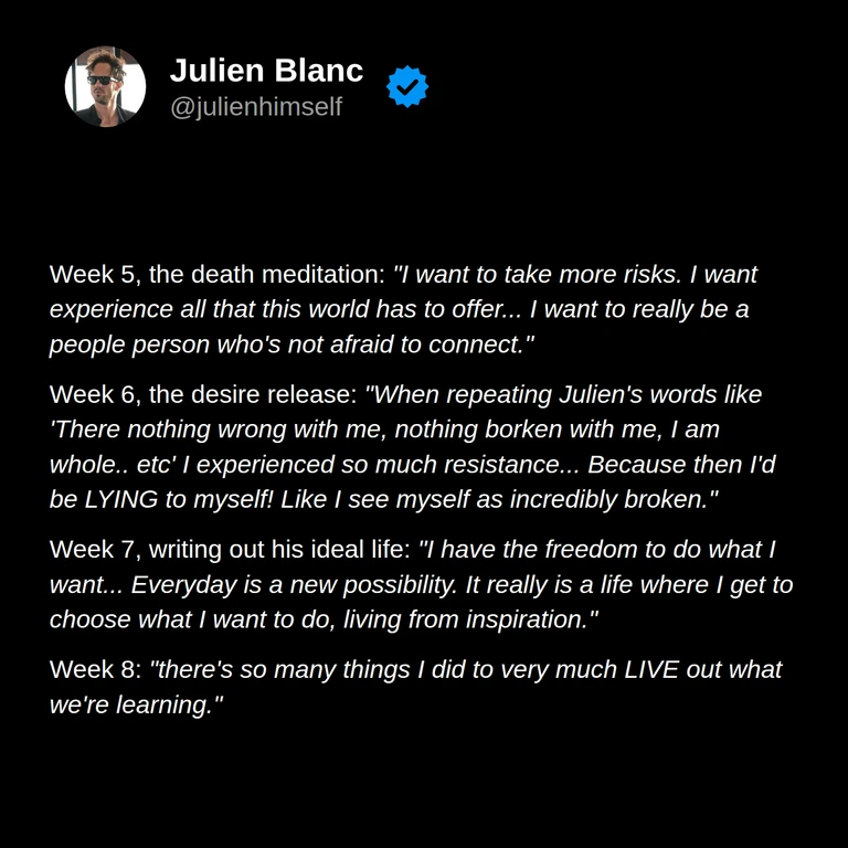 David Han reflects on wanting to connect with others, resistance during affirmations, imagining his ideal life, and putting lessons into practice.