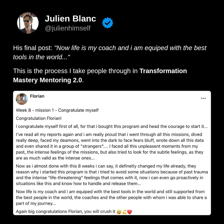 Florian’s original week 8 post reflects on facing difficult feelings and feeling equipped with tools and support to continue learning from life.