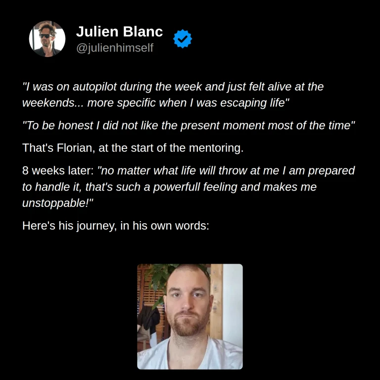 Florian’s story: from living on autopilot and escaping the present to feeling prepared to handle life after eight weeks.