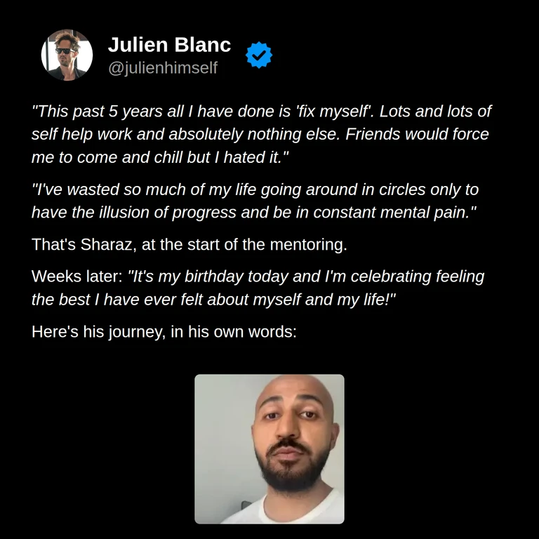 Sharaz’s story: after five years focused on trying to fix himself, he describes celebrating his birthday feeling better about himself and his life.