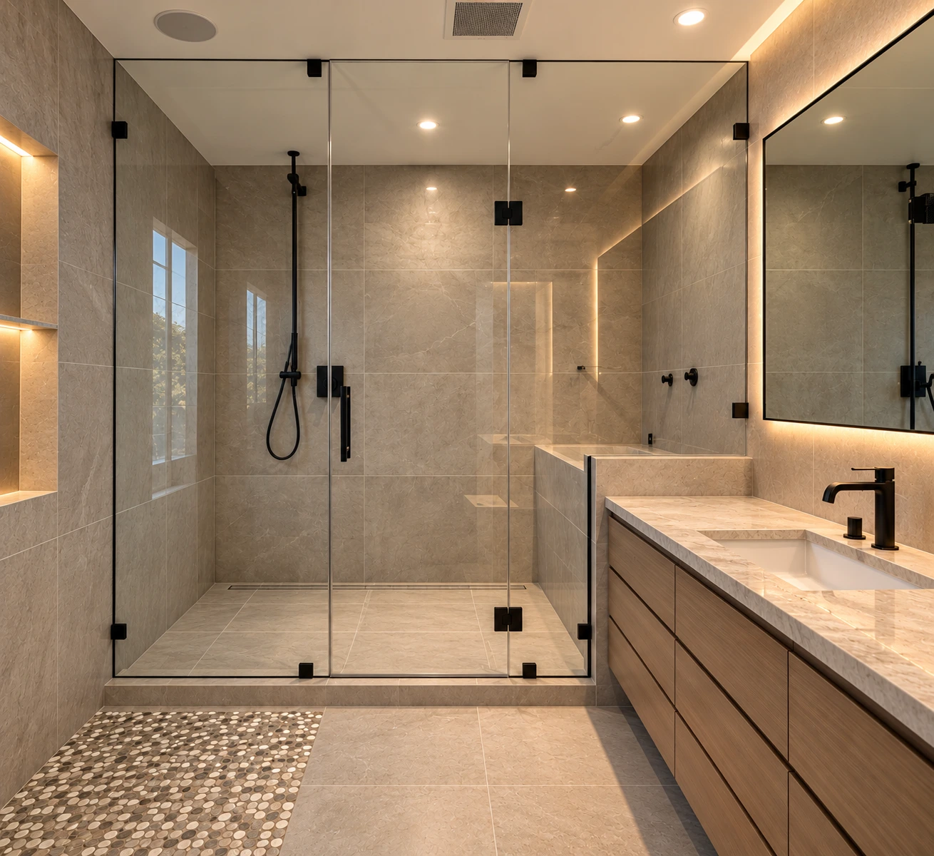Shower enclosure installed by Melbourne Glass Experts