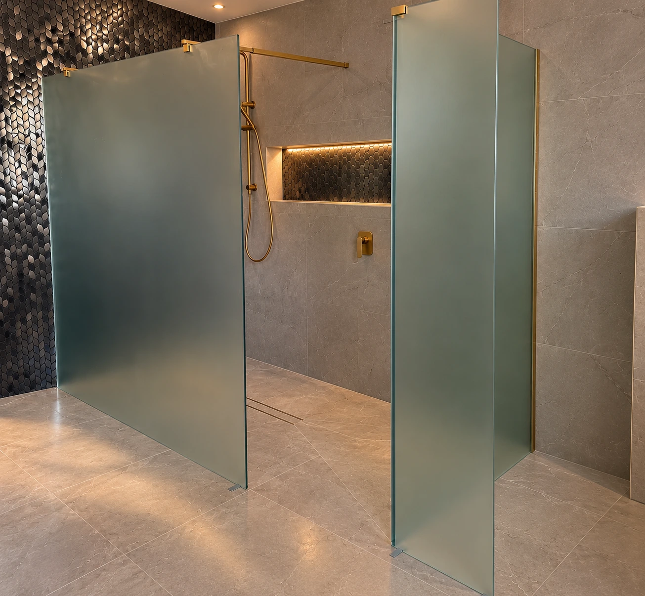 Shower enclosure installed by Melbourne Glass Experts