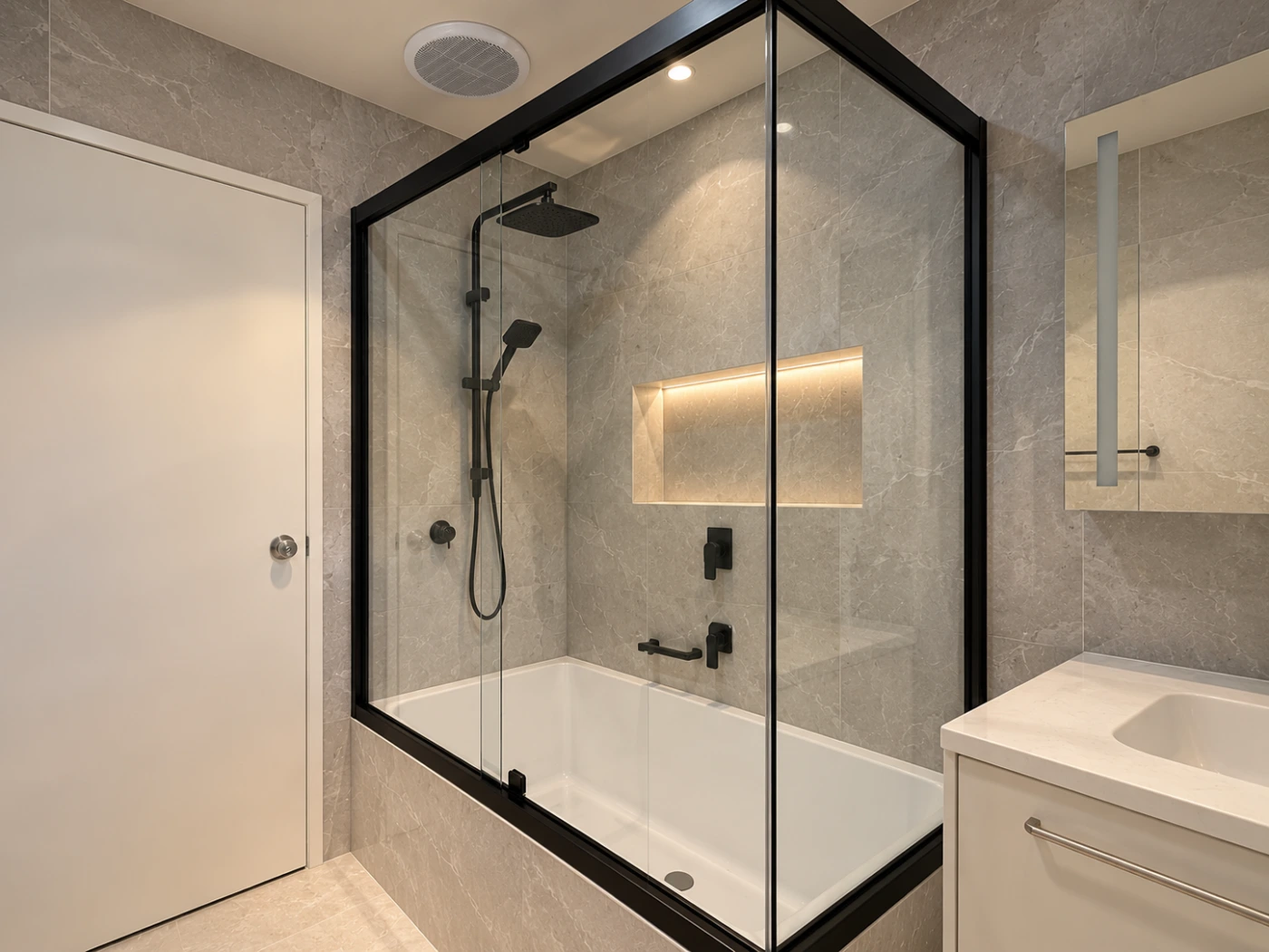Shower enclosure installed by Melbourne Glass Experts
